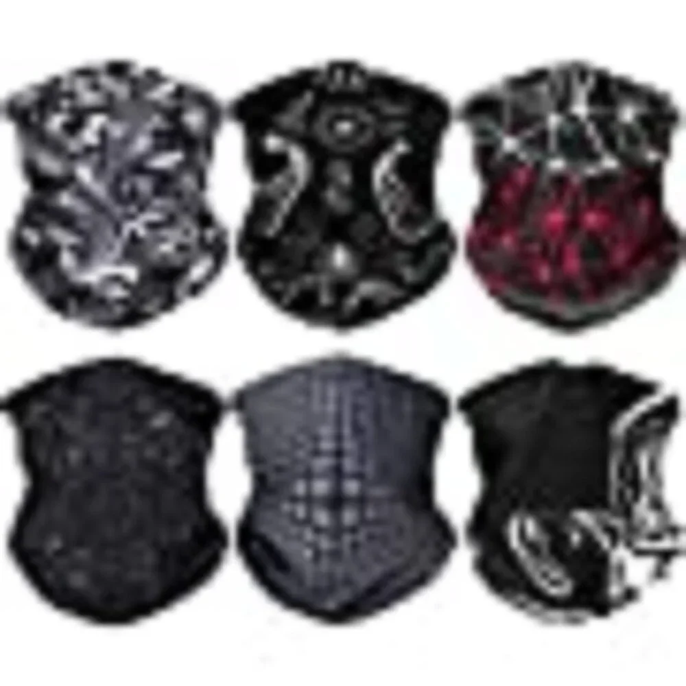 FAYBOX 6 pcs Magic Wide Wicking Headbands Outdoor Headwear Face Cover, Bandana